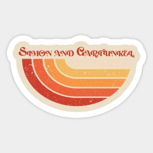 Retro style vintage Simon and Garfunkel Sticker